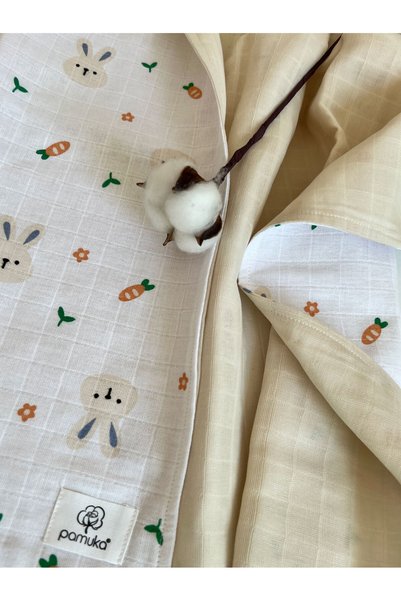 PAMUKA Double-Sided Muslin Blanket-Rabbit