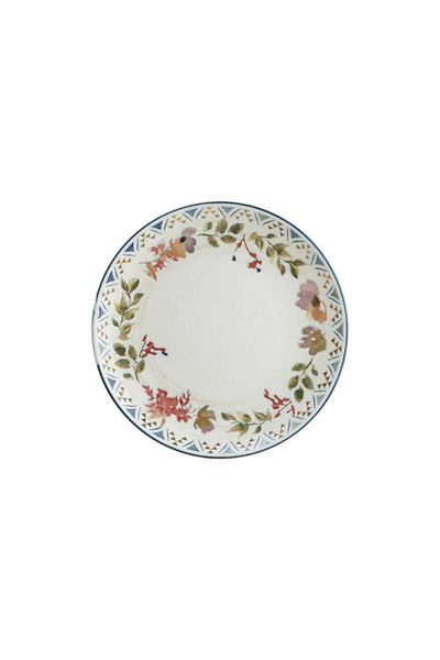 Bonna Porselen طبق مسطح جورميه ربيعي 25 سم (6 قطع)