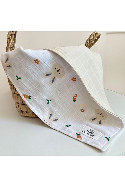 PAMUKA Rabbit Double Sided Muslin Blanket