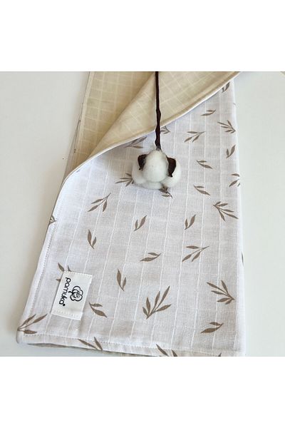 PAMUKA Double Sided Muslin Blanket with Leaves