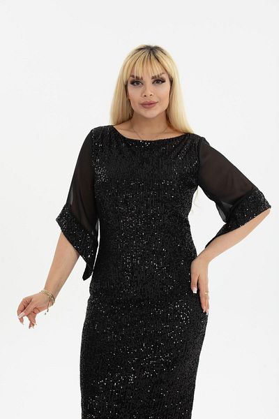 Novin ROCHIE DE SEARA NEGRA PUL PAYET, ZILE SPECIALE, TREND DE NUNTA ELISA, NOU, GULER BARCA, ZAR PAYET