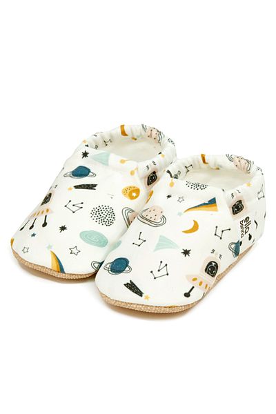 Ella Bonna Non-Slip Sole Space Patterned Baby Booties, Home Boots Slippers Nursery Shoes Booties