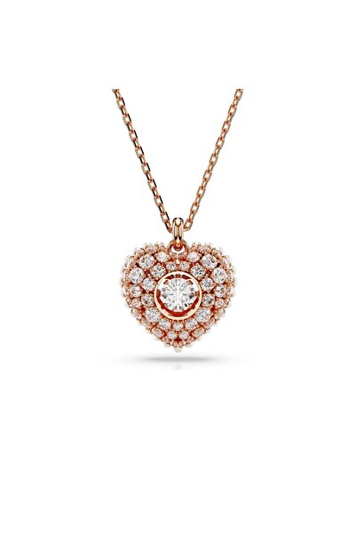 Swarovski 5680402 Swarovski Kolye Hyperbola:Pend Hrt Wh Whıte/Ros
