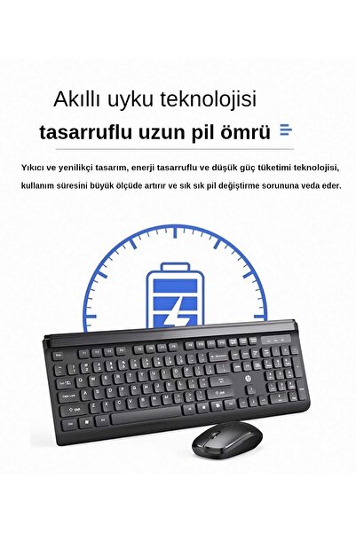 HP Cs500 Kablosuz 2.4ghz Türkçe Q Klavye & Mouse Set Siyah | Ramwhite Türkiye Garantili