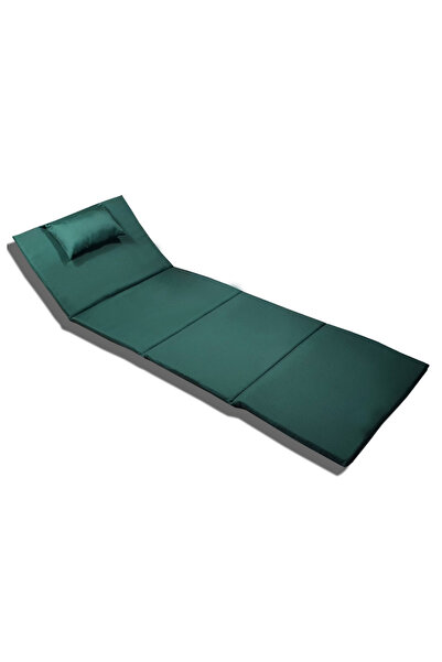 mysechim MYSECHİM ŞEZLONG MİNDERİ KAMPET KATLANIR ÇANTA MİNDER (YEŞİL)