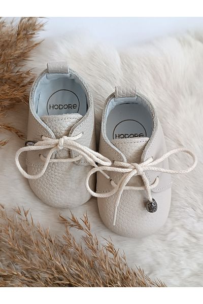 Hodore Alfa Cream Genuine Leather Baby Loafers