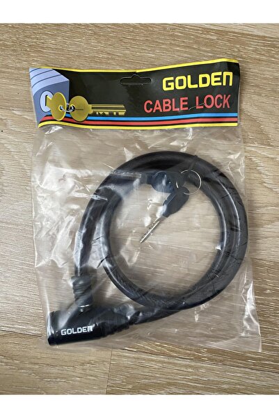 ENES HOME 12*80 Bisiklet Halat Kilit Golden Lüks Bisiklet Kilidi (Siyah-Kırmızı-Mavi Renk)