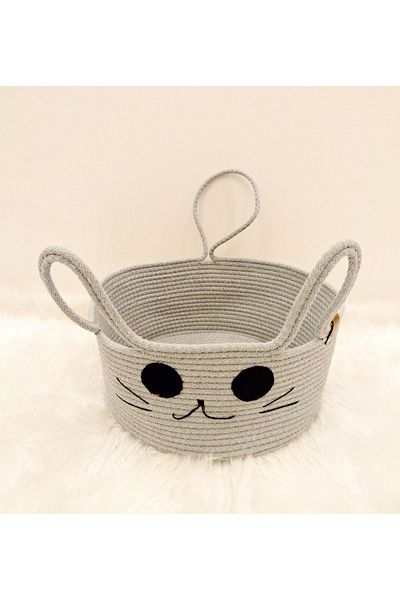 Antioch Art And Design 30 Cm Cat Basket - Large Size, Washable QualitY Cord