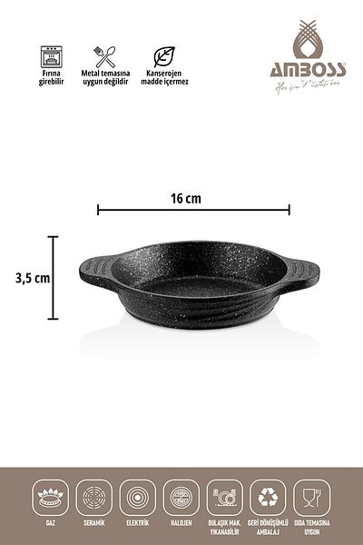 Amboss Odin 3 Piece Granite Coated Pan Set - Fireproof and Non-Stick