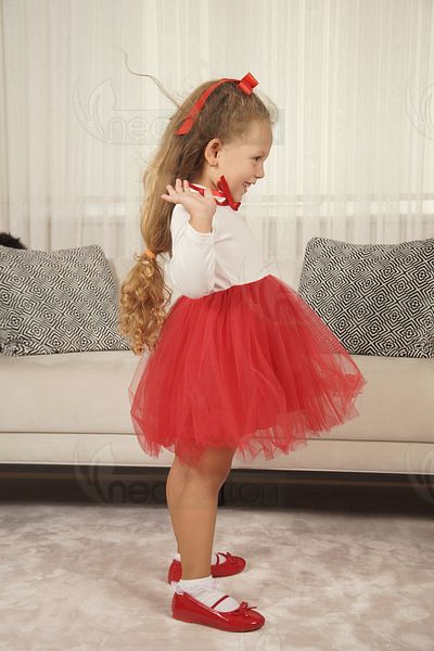 neocotton Fată - Rochie din tul căptușită cu guler și mânecă lungă pentru bebeluși
