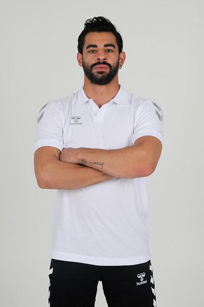 hummel Μπλουζάκι Armin Cotton Polo Neck Λευκό