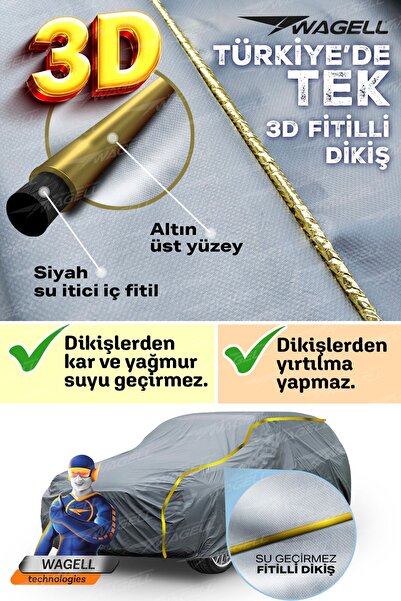Budge Fiat Egea Sedan ile Uyumlu X300 PRO Araba Brandası Miflonlu Branda Oto Çadır Örtü