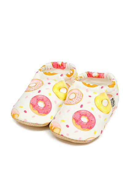 Ella Bonna Donat Patterned Baby Booties - Non-Slip Sole, Home Boot Slippers, Nursery Slippers