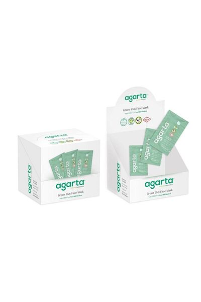 Agarta Green Clay Mask - Oily Skin, 10 ml, X 50 Pieces