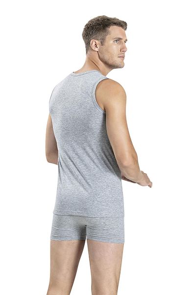 Jiber Men's Crew Neck Striped Sleeve Cotton Undershirt Undershirt 114 - 9 Pieces