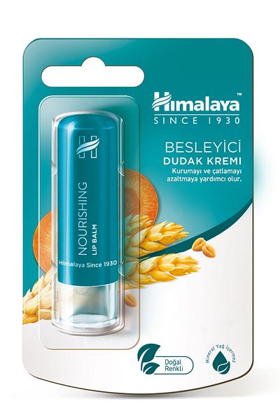 Himalaya Since 1930 4.5g Nourishing Lip Cream - Wheat Seed Oil, Moisturizer, 100% Natural Color, Silicone Free