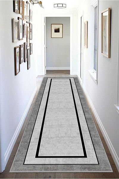İNCİTEKS Digital Printing Four Seasons Non-Slip Base Washable Floor Mat Hallway Kitchen and Living Room Carpet