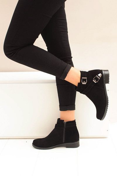 Fox Shoes Μαύρα γυναικεία μποτάκια A726193402