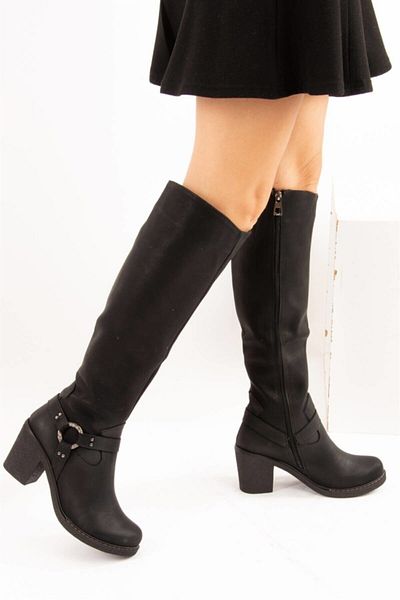 Fox Shoes Μαύρα γυναικεία μποτάκια E674250009