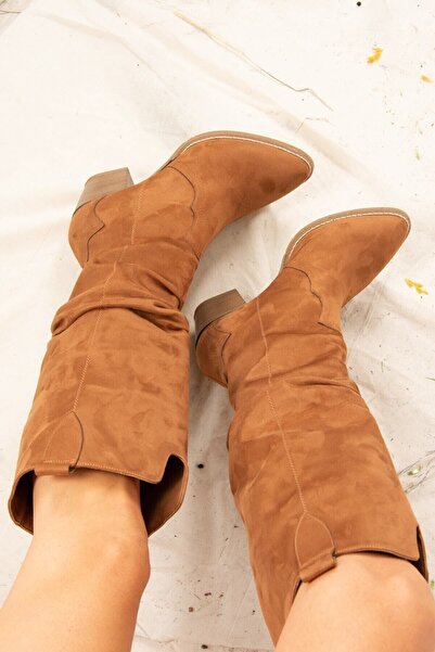 Fox Shoes Dámské semišové boty Tan Suede J404040102