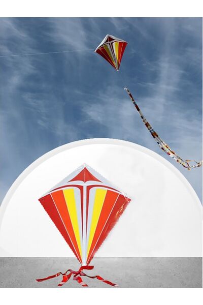 GÜLEN UÇURTMA Kırlangıç Desenli Elmas Uçurtma 70 M Ip Dahil