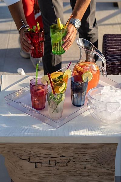 GUZZİNİ Tiffany Set of 6 Colorful Soft Drink Glasses