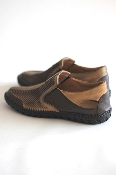 Yeşildaş Genuine Leather Summer Men's Shoes - Orthopedic Design