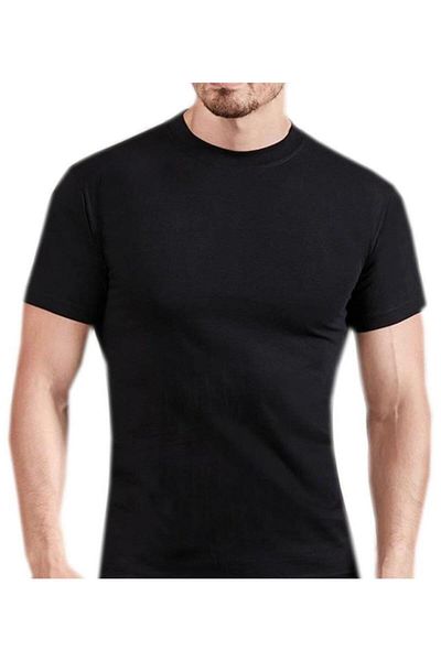 YILDIZ Tricou pentru bărbați cu nervuri - guler doctor, 3 piese