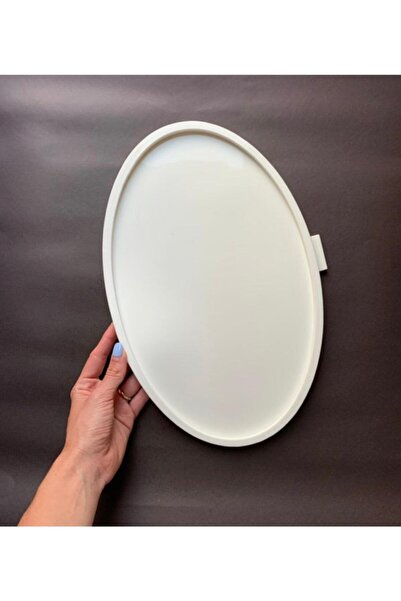 MoldsAndMore Epoksi Reçine Oval Tepsi Silikon Kalıbı