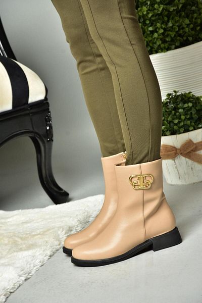 Fox Shoes R312222109 Γυναικείες μπότες με χαμηλή σόλα με δέρμα