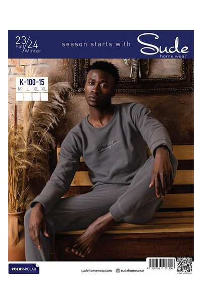 Sude Men's Winter Fleece Pajama Set K100/15 - 1 Piece