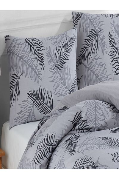 uykulife home collection Σετ Παπλωματοθήκης UYKULIFE Μονό - Γκρι Φτερό
