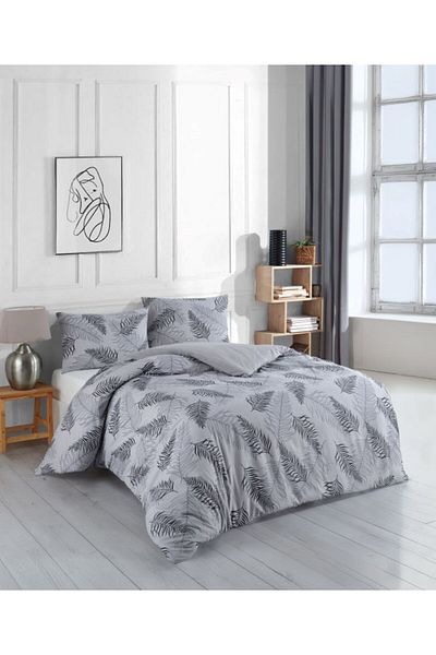 uykulife home collection Σετ Παπλωματοθήκης UYKULIFE Μονό - Γκρι Φτερό