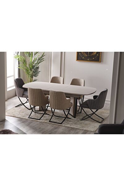 Tutku Yatak Vivaldi 6 Kişilik Açılır Yemek Masası 220 cm