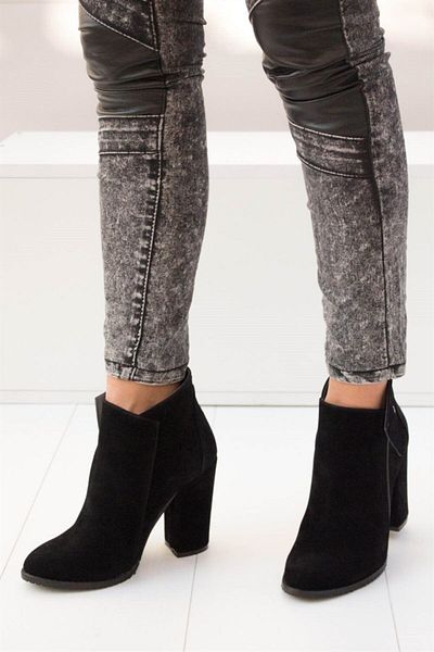 Fox Shoes Μαύρα γυναικεία μποτάκια A922640802