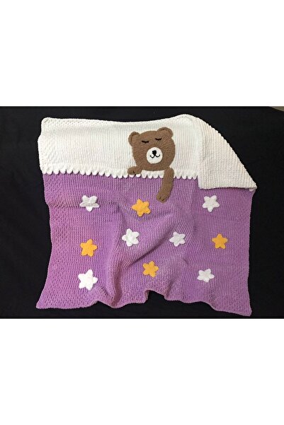 Aslı İplik Kadife Bebek Battaniyesi Lila