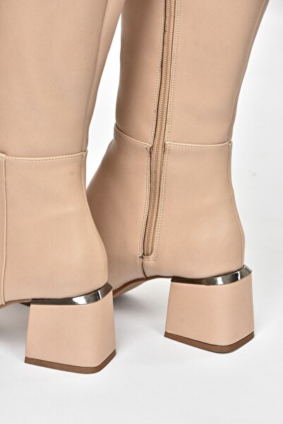 Fox Shoes Bőrbőr, vastag sarkú női csizma L524600009