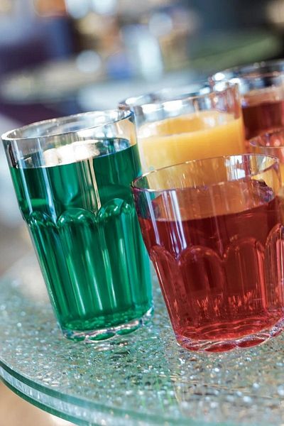GUZZİNİ Tiffany Set of 6 Colorful Soft Drink Glasses