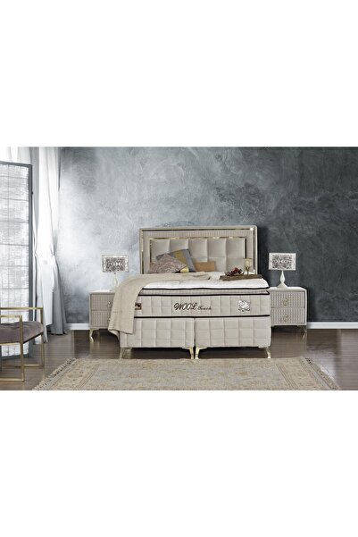 Tutku Yatak Wool Touch Çift Sıra Torba Yay Sistemli Doğal Yün Yatak