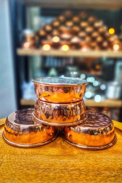 GÜR BAKIR Copper Breakfast Appetizer Snack Bowl Set of 4