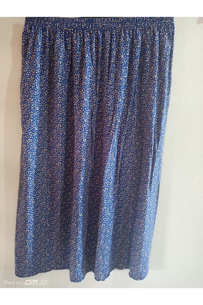 hoaryage Fusta de mama lungime maxi din tesatura de viscoza cu model cu talie elastica