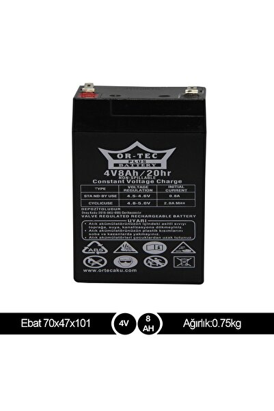 ORTEC 4v 8ah Akü Bakımsız Kuru Akü