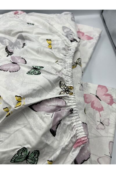 pınarhome collectıon 100% COTTON FABRIC RUBBERED SHEET+PILLOW CASE CORNER DEEP 28-30 CM SOFT FABRIC NEW SEASON