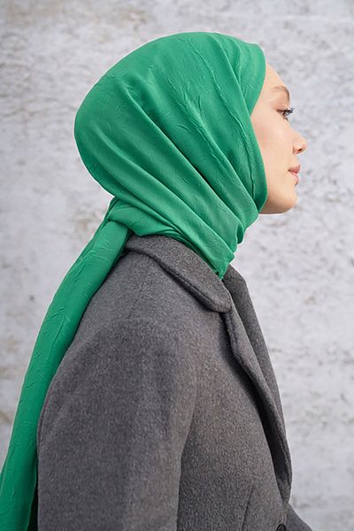 ARMANDA Σάλι με σχέδιο Bamboo Kraş - Benetton Green