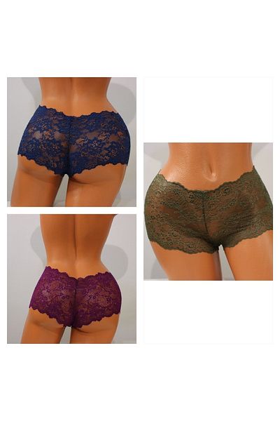 GECKO Chiloți Boxer Damă Simala Lace 3 Pachet