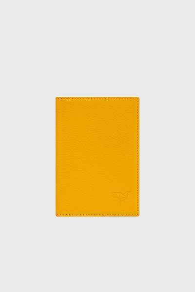 Garbalia Κίτρινη θήκη Unisex Passport - Γνήσιο δέρμα, με θήκη για κάρτα