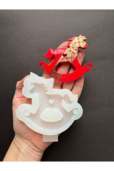 MoldsAndMore Epoksi Yılbaşı Çam Ağacı Süsü Silikon Kalıbı, Dala Horse Silikon...