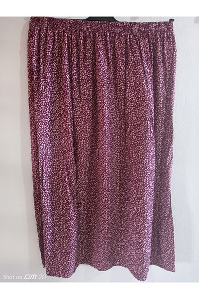 hoaryage Fusta de mama lungime maxi din tesatura de viscoza cu model cu talie elastica