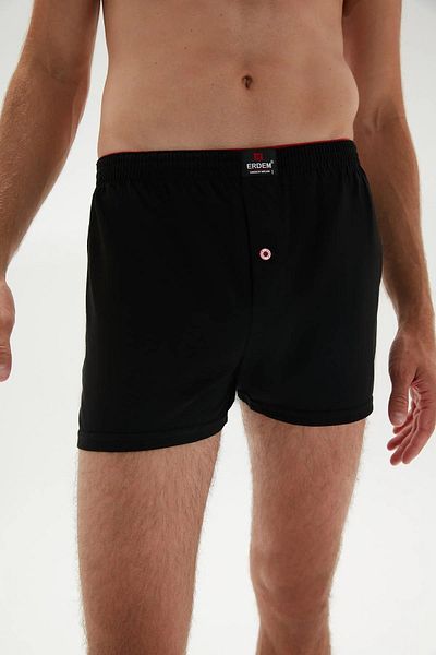 Erdem Ανδρικό χτενισμένο βαμβακερό μονόχρωμο Boxer 1400 - 6 Τεμάχια