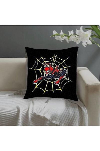 Taç Disney Spiderman Square Cotton Fabric Filled Throw Pillow 1 Piece 40X40 cm